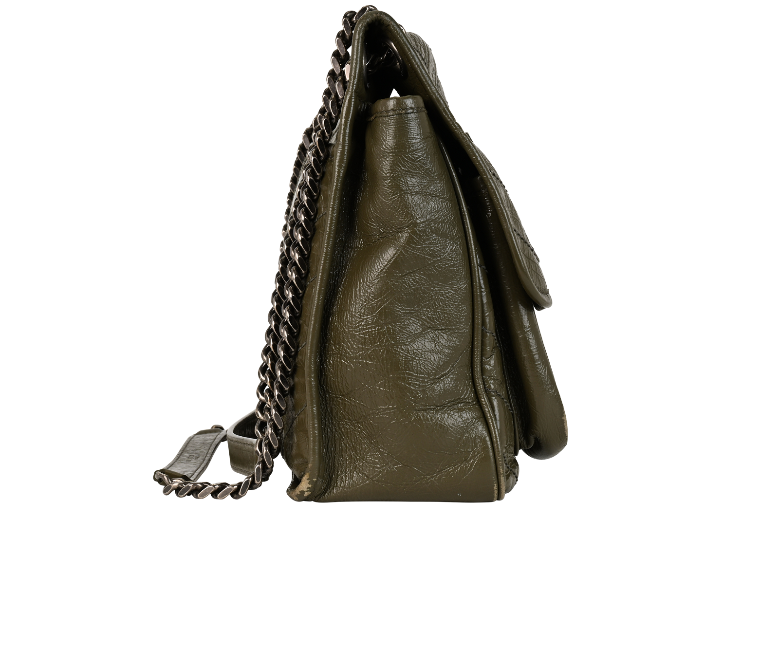 Medium Niki, &pound;850, Handbags, Green, Leather, Side view